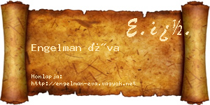 Engelman Éva névjegykártya